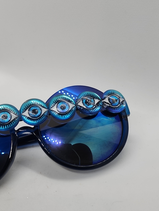 GASOLINE GLAMOUR EYE SPY BLUE ACID PEEKABOO SUNGLASSES ?️ ?️‍♀️ ? main image 2